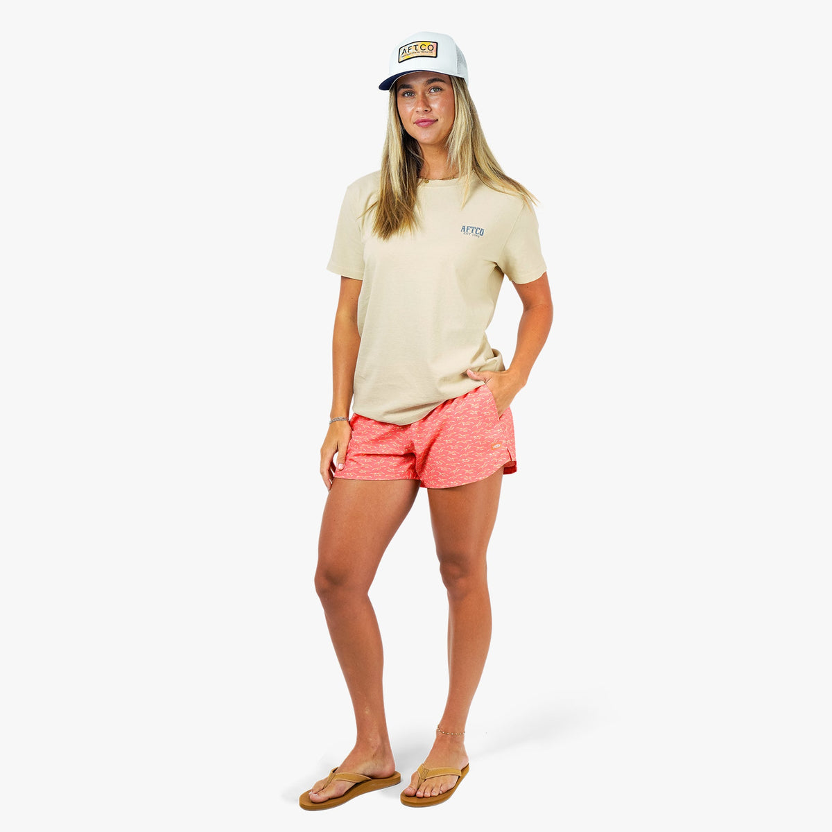 Conch Women's Strike Printed Swim Shorts / AFTCO Essential