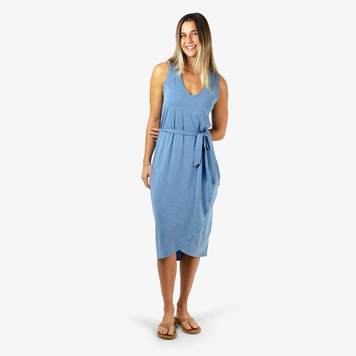 Blush Heather Women's Ocean Bound Sleeveless Quick Dry Dress / AFTCO Smart Buy