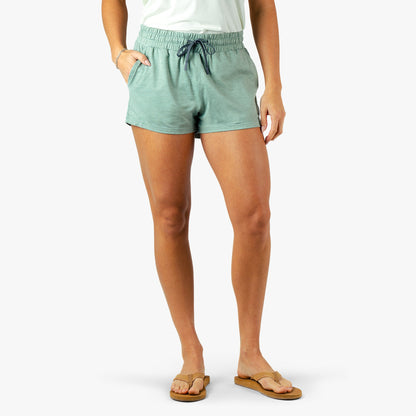 Captains Blue Heather Women's Electrolyte Fishing Shorts / AFTCO Best Price