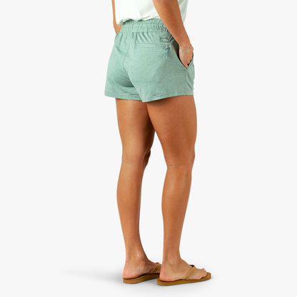 Captains Blue Heather Women's Electrolyte Fishing Shorts / AFTCO Best Price