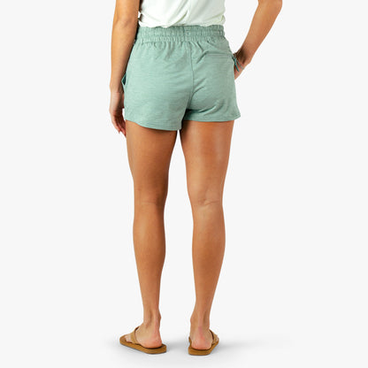 Captains Blue Heather Women's Electrolyte Fishing Shorts / AFTCO Best Price