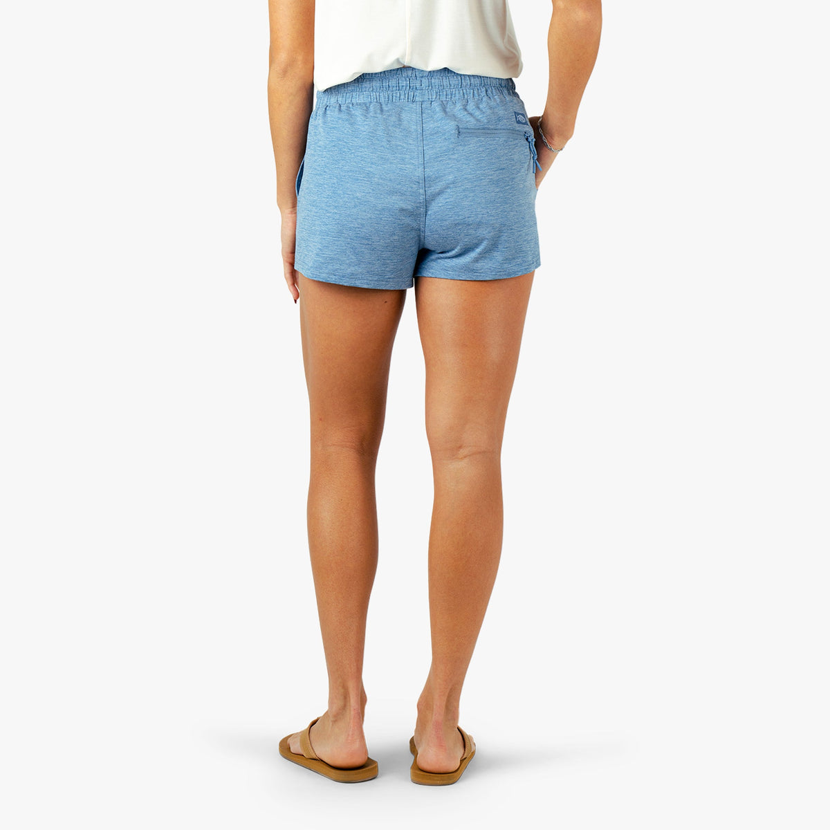 Captains Blue Heather Women's Electrolyte Fishing Shorts / AFTCO Best Price