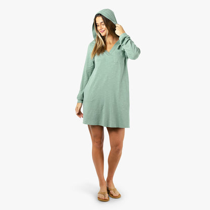 Ink Heather Women's Cloud Knit Hooded Fishing Cover Up / AFTCO Recommended