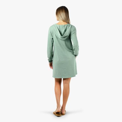 Ink Heather Women's Cloud Knit Hooded Fishing Cover Up / AFTCO Recommended