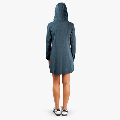 Ink Heather Women's Cloud Knit Hooded Fishing Cover Up / AFTCO Recommended