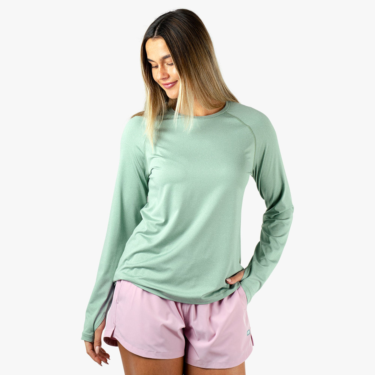 Bay Leaf Heather Samurai 2.0 Women's Fishing Shirts / AFTCO Sale