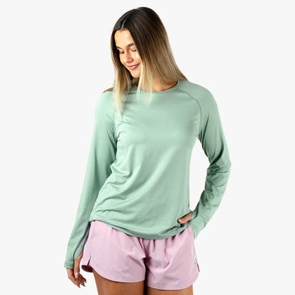 Bay Leaf Heather Samurai 2.0 Women's Fishing Shirts / AFTCO Sale