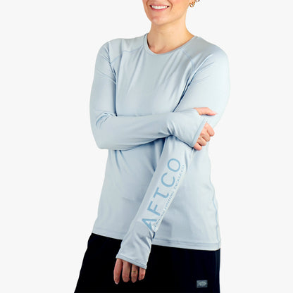 Bay Leaf Heather Samurai 2.0 Women's Fishing Shirts / AFTCO Sale