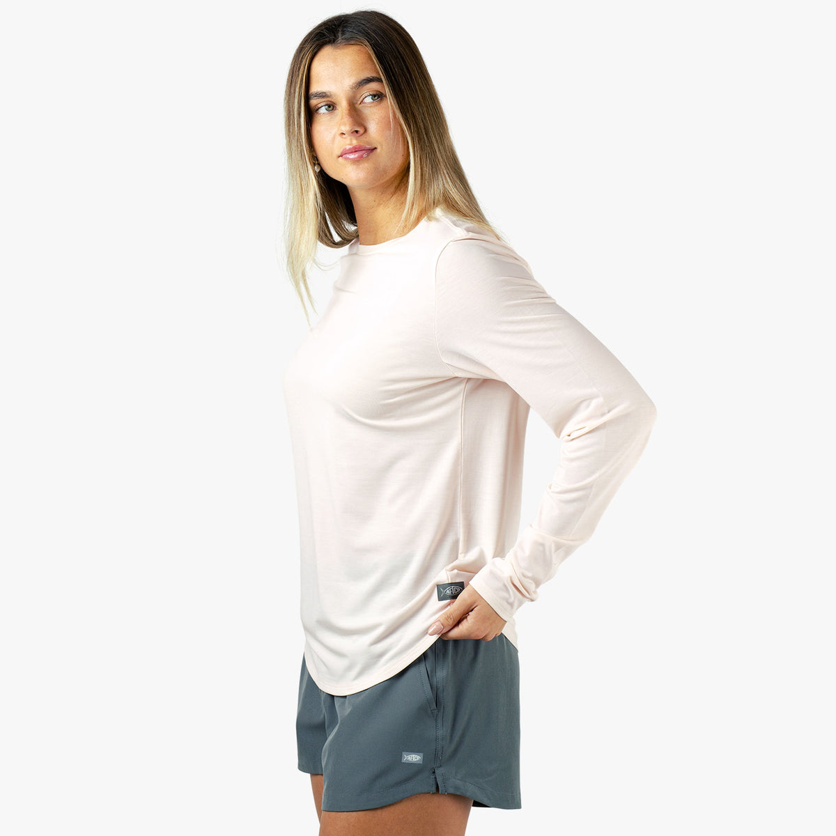 Blush Heather Ocean Bound Women's Fishing Shirt / AFTCO Latest