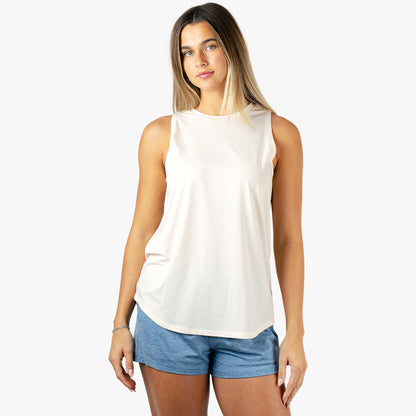 Blush Heather Women's Ocean Bound Performance Tank / AFTCO Popular