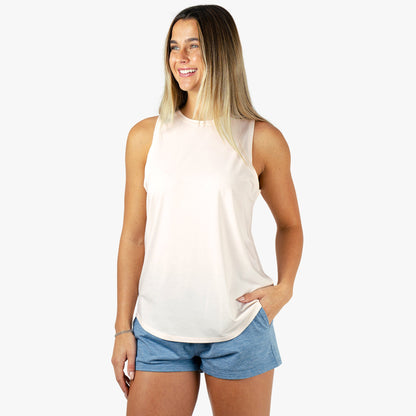 Blush Heather Women's Ocean Bound Performance Tank / AFTCO Popular