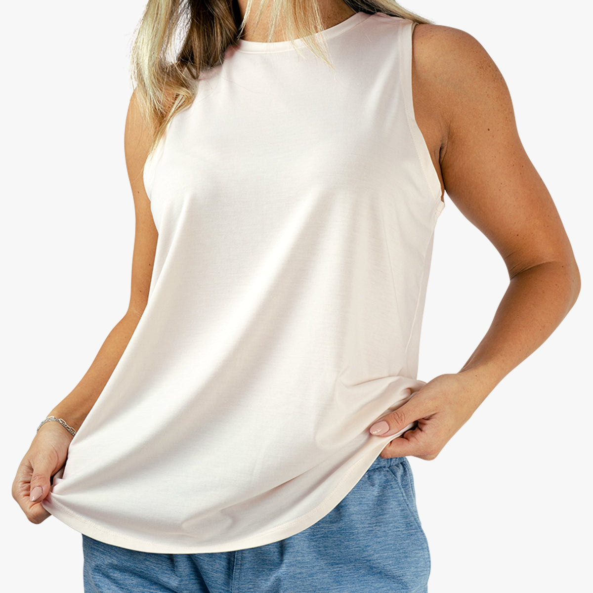 Blush Heather Women's Ocean Bound Performance Tank / AFTCO Popular