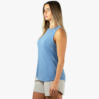 Blush Heather Women's Ocean Bound Performance Tank / AFTCO Popular