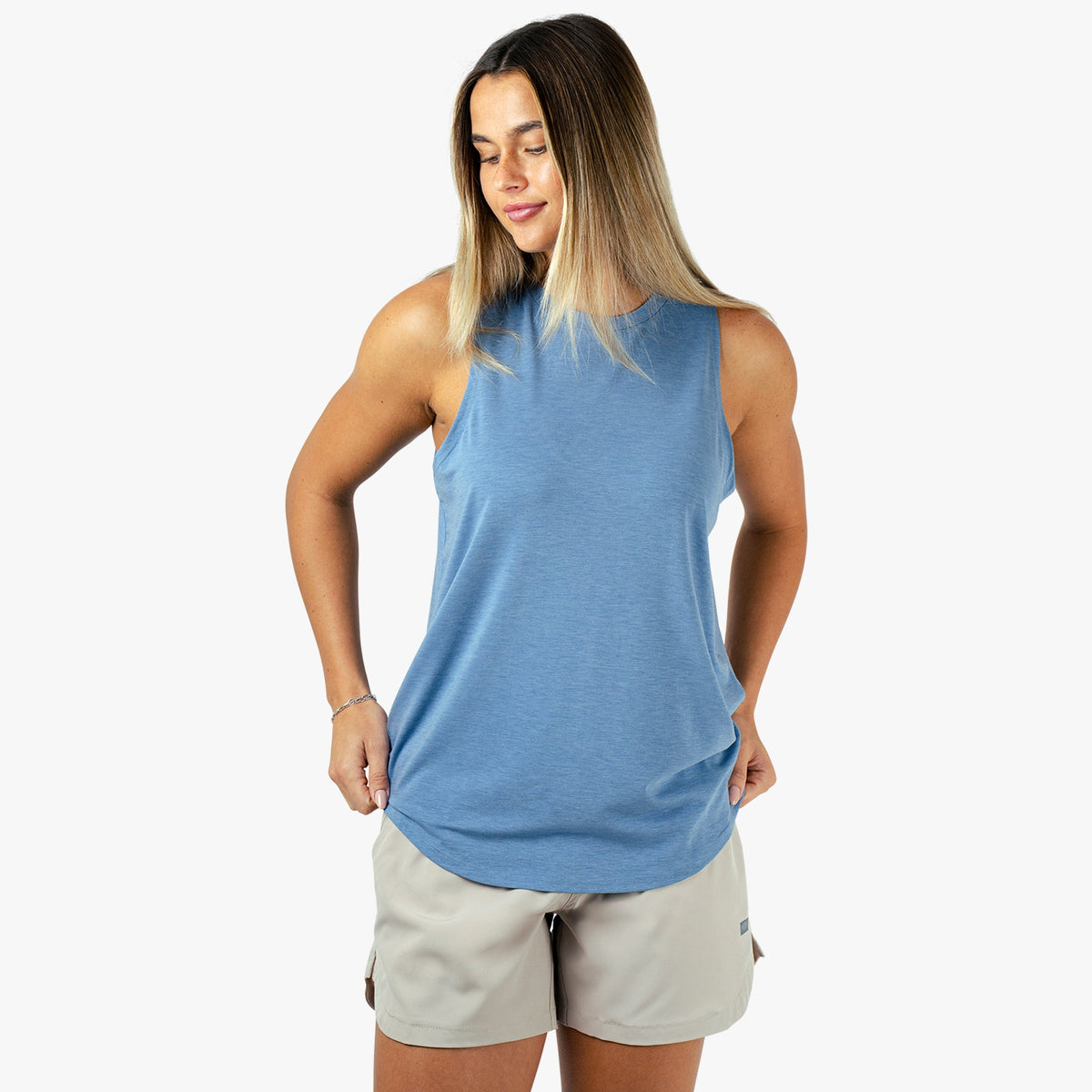 Blush Heather Women's Ocean Bound Performance Tank / AFTCO Popular