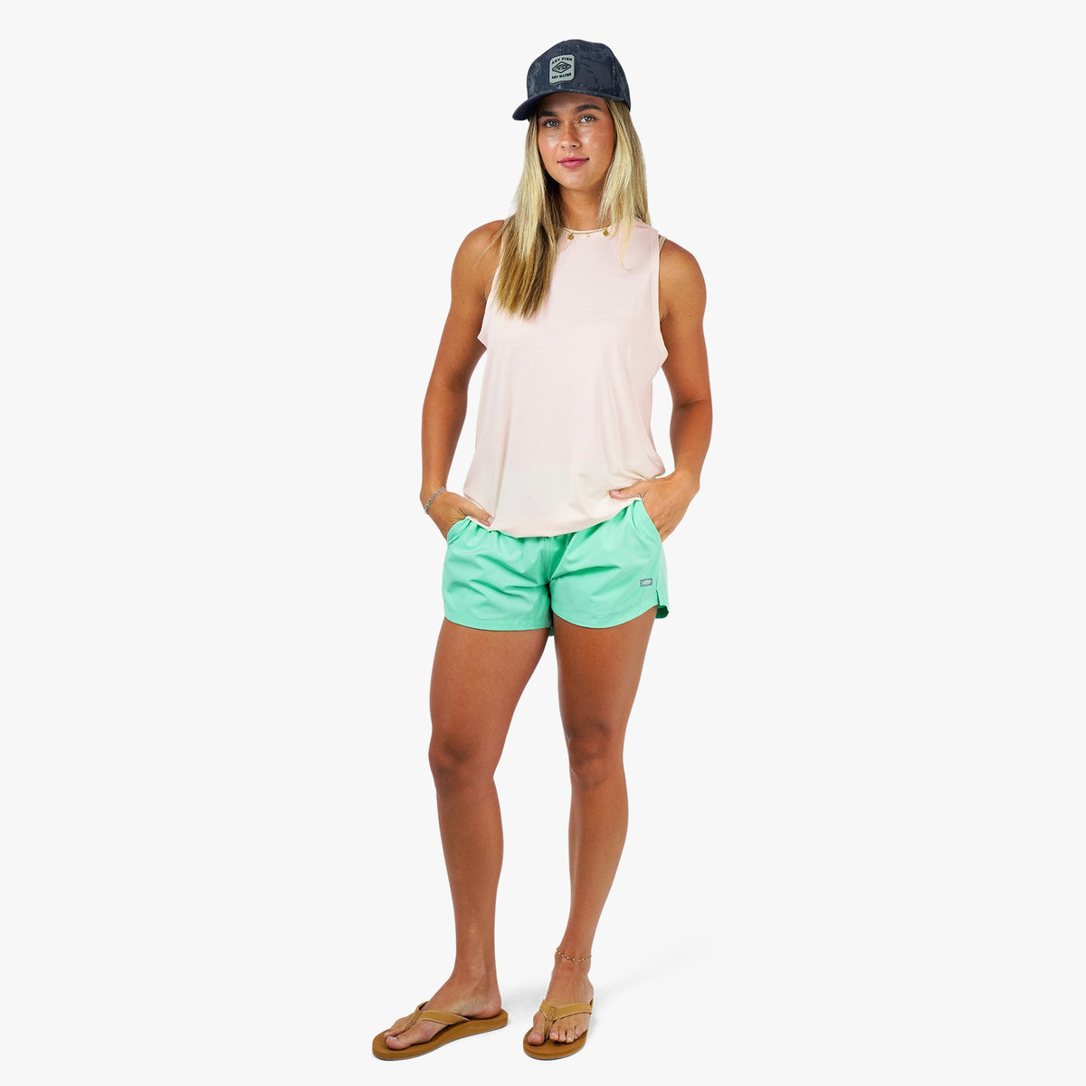 Blush Heather Women's Ocean Bound Performance Tank / AFTCO Popular