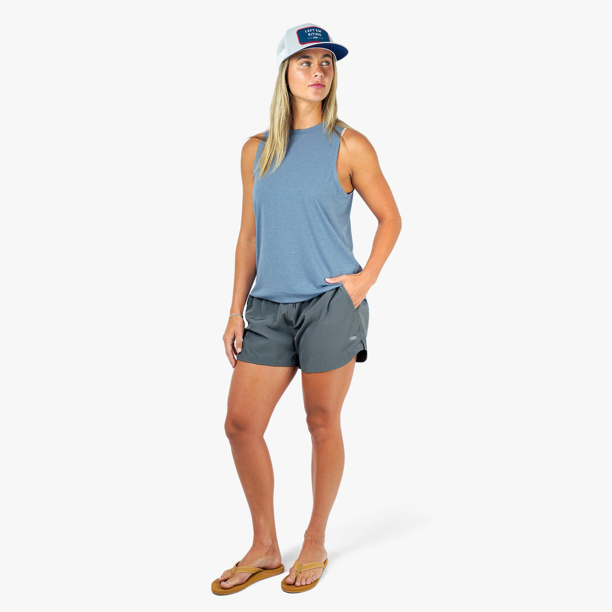 Blush Heather Women's Ocean Bound Performance Tank / AFTCO Popular