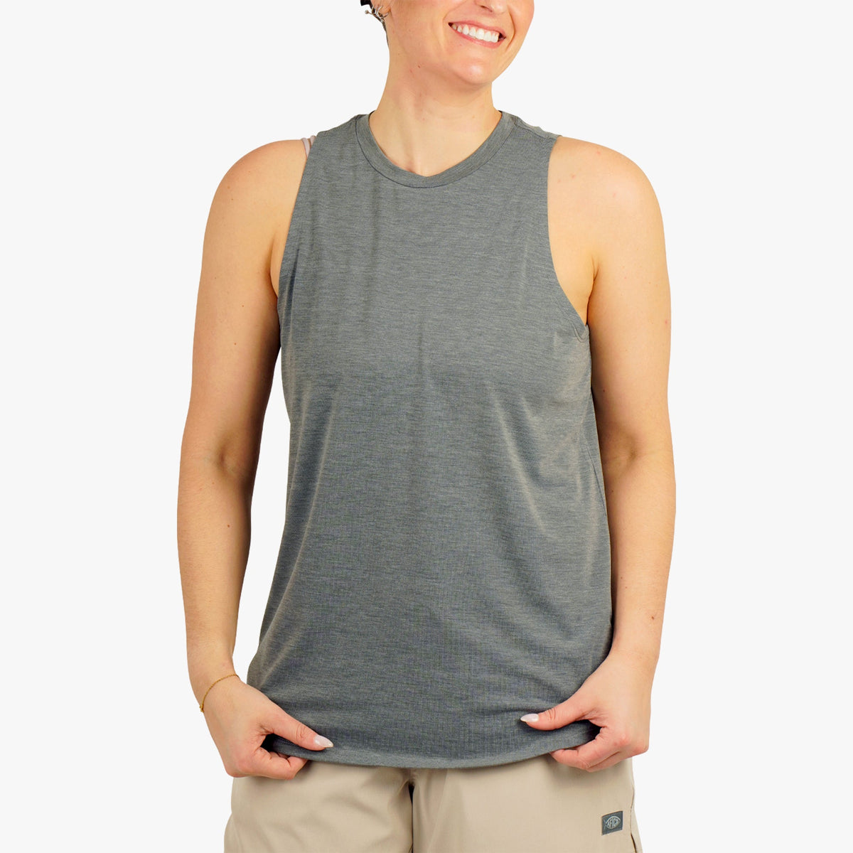 Blush Heather Women's Ocean Bound Performance Tank / AFTCO Popular
