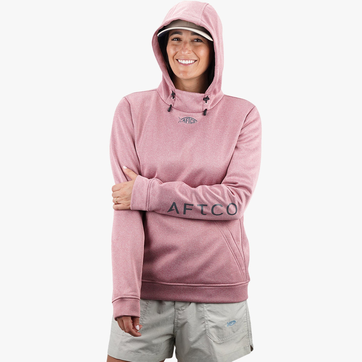 Rose Dawn Heather Women's Shadow Hoodie / AFTCO Popular
