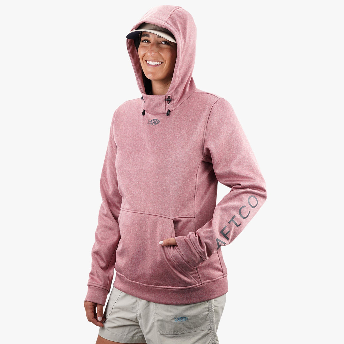 Rose Dawn Heather Women's Shadow Hoodie / AFTCO Popular