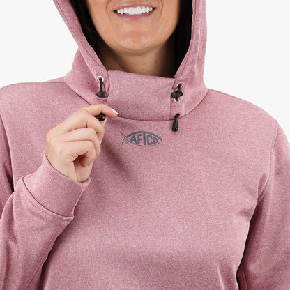 Rose Dawn Heather Women's Shadow Hoodie / AFTCO Popular