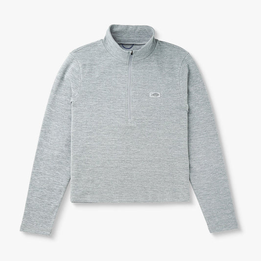 Steel Heather Women's Coastal Layer 1/4 Zip Fishing Pullover / AFTCO Recommended