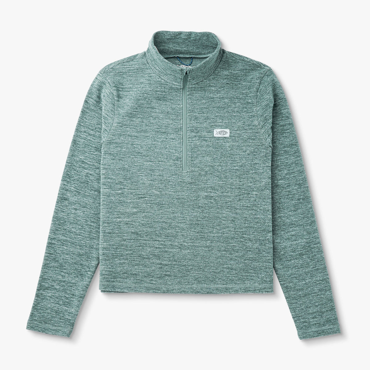 Steel Heather Women's Coastal Layer 1/4 Zip Fishing Pullover / AFTCO Recommended