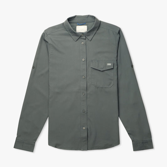 Charcoal Women's Palomar Tech LS Wovens / AFTCO Classic