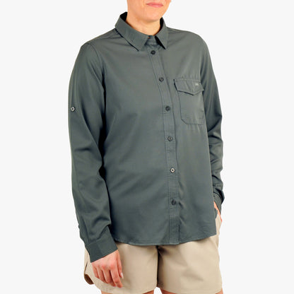 Charcoal Women's Palomar Tech LS Wovens / AFTCO Classic