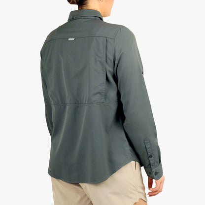Charcoal Women's Palomar Tech LS Wovens / AFTCO Classic