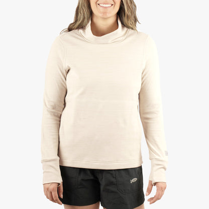Pelican Heather Women's Coastal Layer Funnel Neck Sweater / AFTCO Customer Favorite