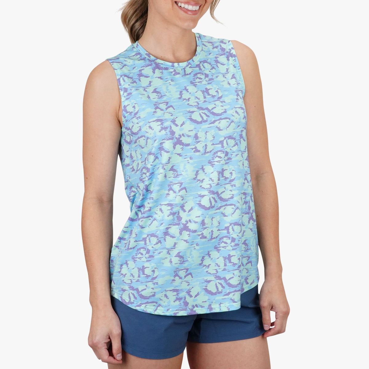 Moonlight Jade Women' s Sandbar Fishing Tank Top| AFTCO / AFTCO Customer Favorite