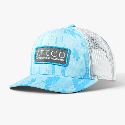 Tidal Current Camo Youth Victory Fishing Trucker Hat / AFTCO Signature