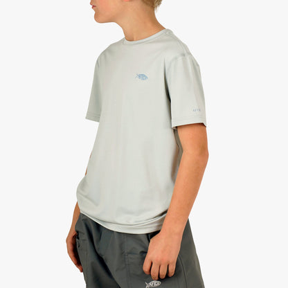 Steel Heather Youth Samurai SS Performance Shirt / AFTCO Hot Sale