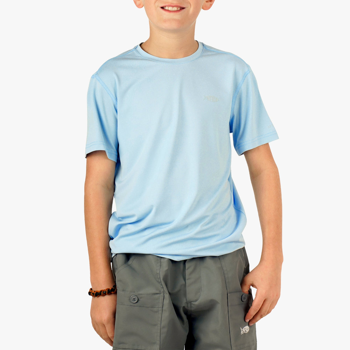 Steel Heather Youth Samurai SS Performance Shirt / AFTCO Hot Sale
