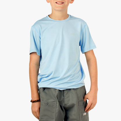 Steel Heather Youth Samurai SS Performance Shirt / AFTCO Hot Sale