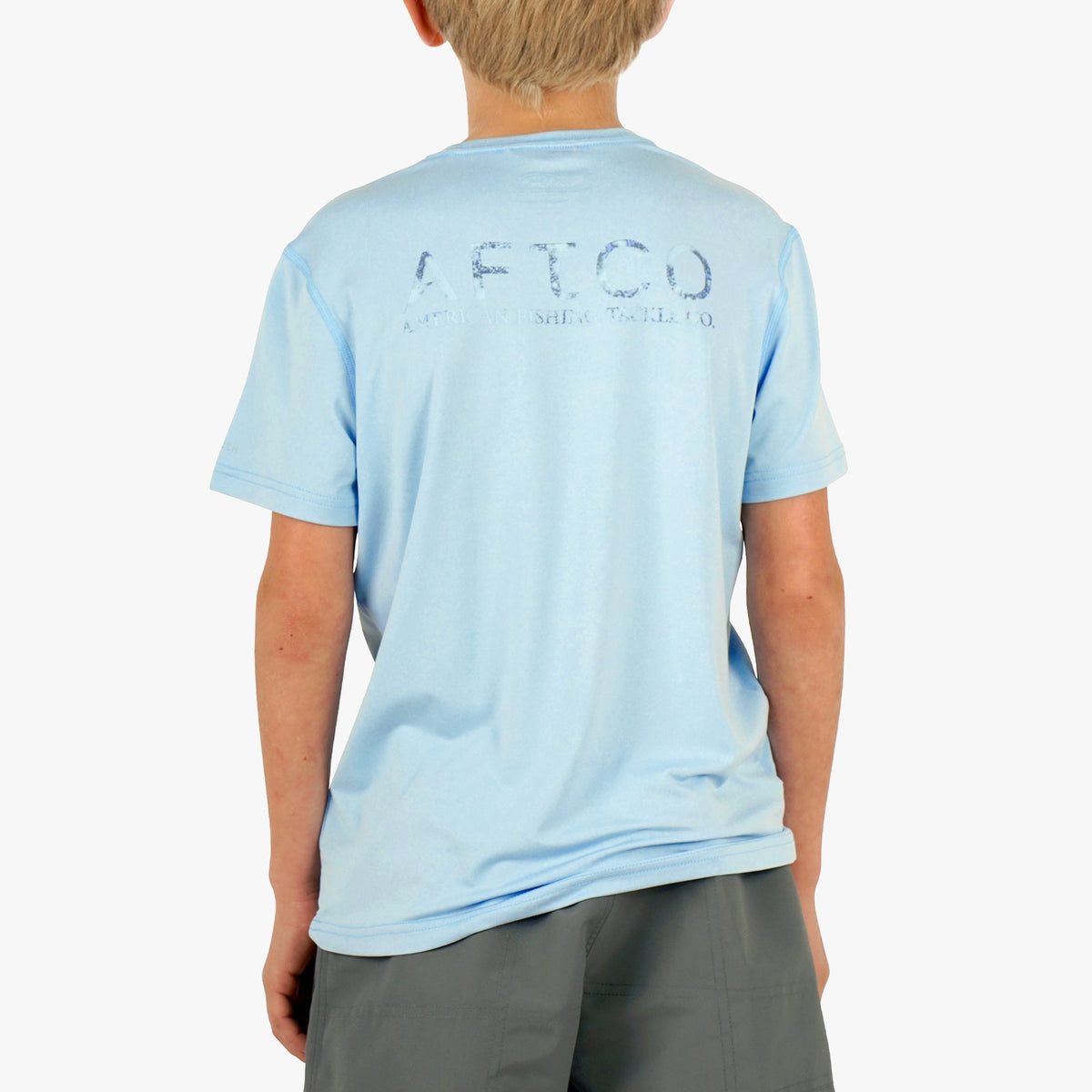 Steel Heather Youth Samurai SS Performance Shirt / AFTCO Hot Sale