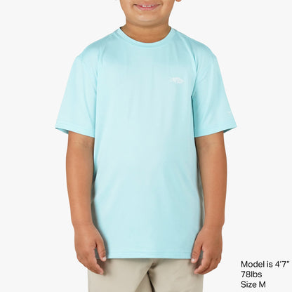 Steel Heather Youth Samurai SS Performance Shirt / AFTCO Hot Sale