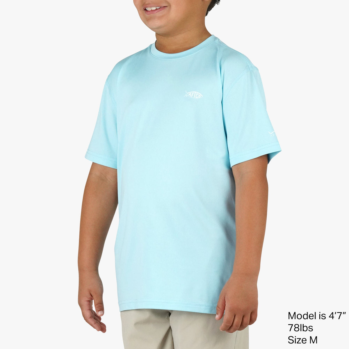 Steel Heather Youth Samurai SS Performance Shirt / AFTCO Hot Sale