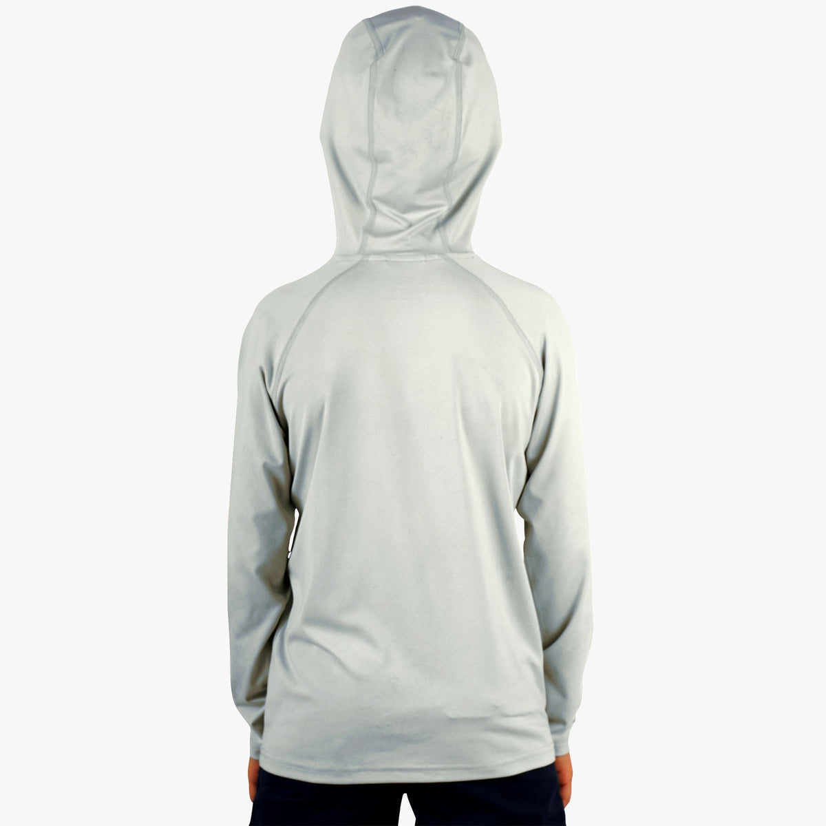 Steel Heather Youth Samurai Hood Performance LS Shirt / AFTCO Great Value