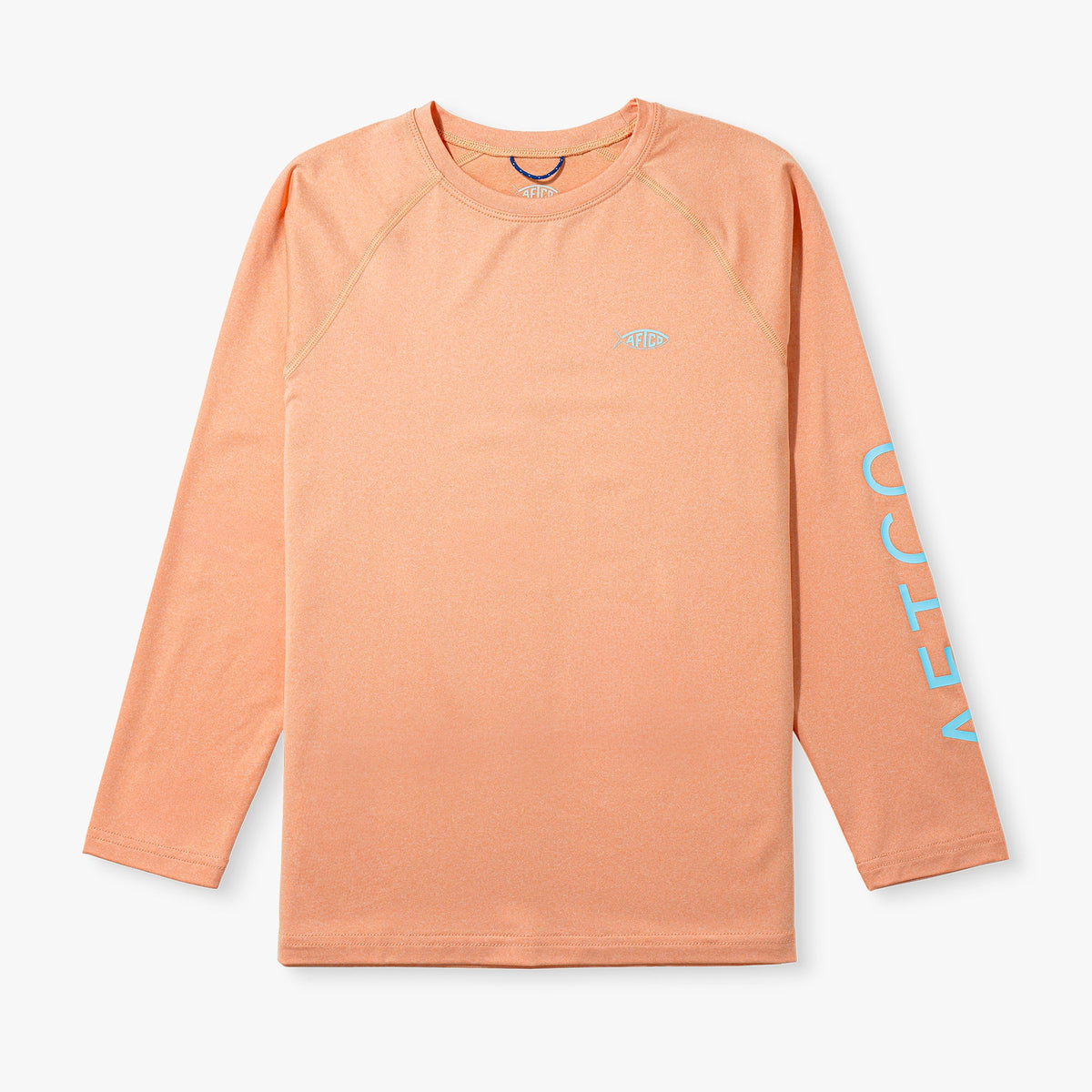 Coral Sands Heather Youth Samurai Performance LS Shirt / AFTCO Special Offer