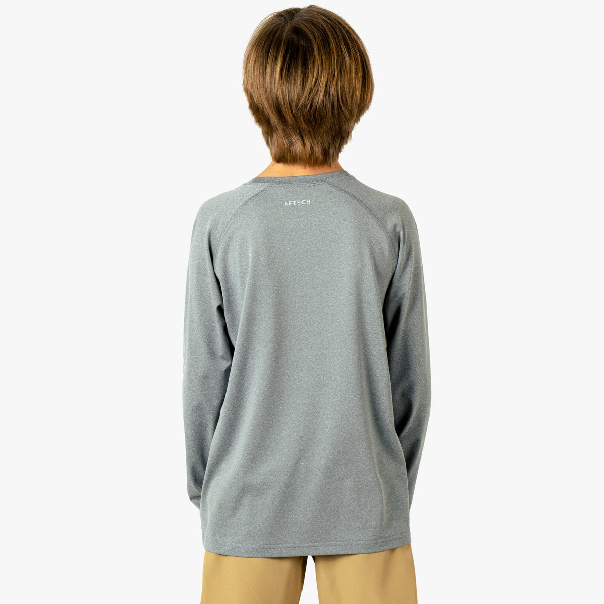 Coral Sands Heather Youth Samurai Performance LS Shirt / AFTCO Special Offer