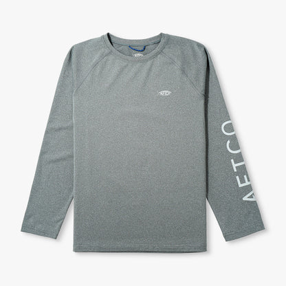 Coral Sands Heather Youth Samurai Performance LS Shirt / AFTCO Special Offer