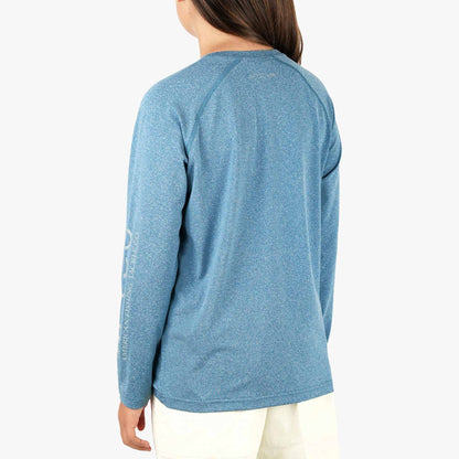 Coral Sands Heather Youth Samurai Performance LS Shirt / AFTCO Special Offer