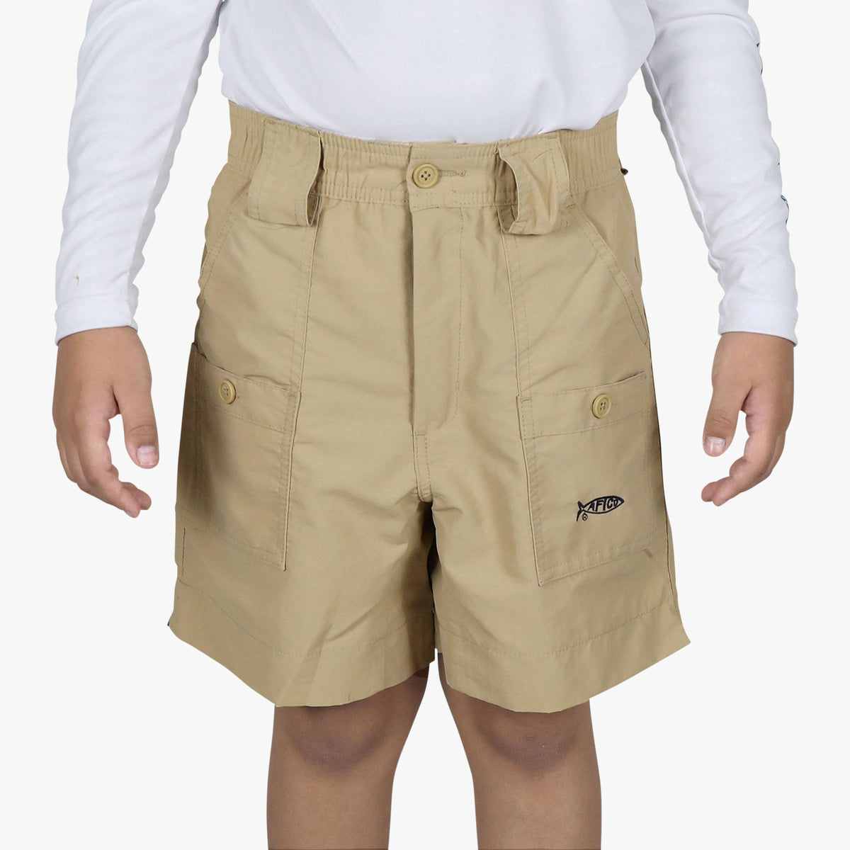 Khaki Kids Original Fishing Shorts / AFTCO Sale