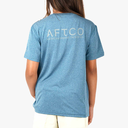 Corsair Heather Youth Samurai SS Performance Shirt / AFTCO Discount