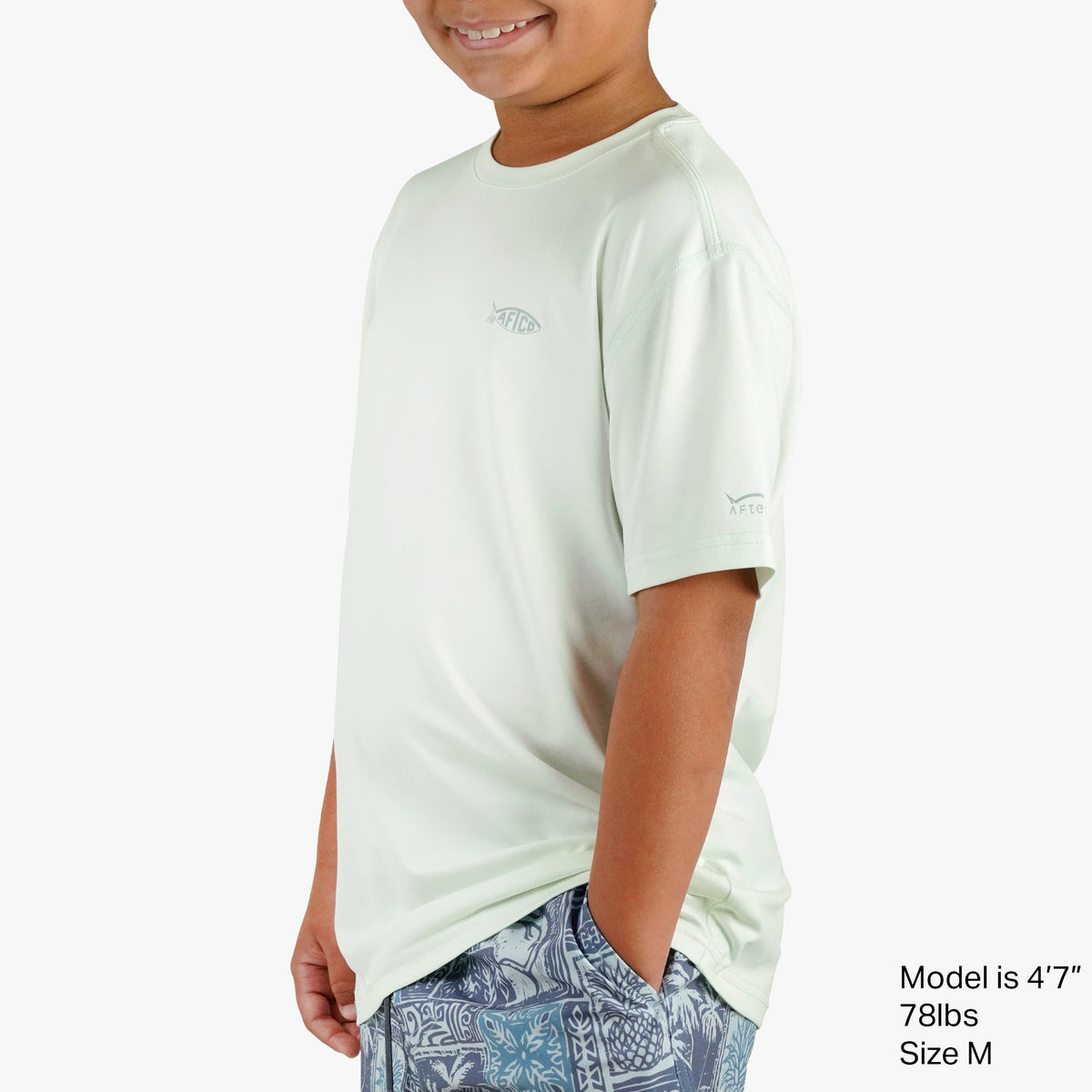Corsair Heather Youth Samurai SS Performance Shirt / AFTCO Discount