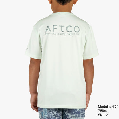 Corsair Heather Youth Samurai SS Performance Shirt / AFTCO Discount