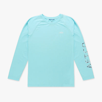 Clearwater Heather Youth Samurai Performance LS Shirt / AFTCO Best Seller