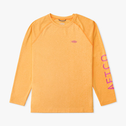 Clearwater Heather Youth Samurai Performance LS Shirt / AFTCO Best Seller