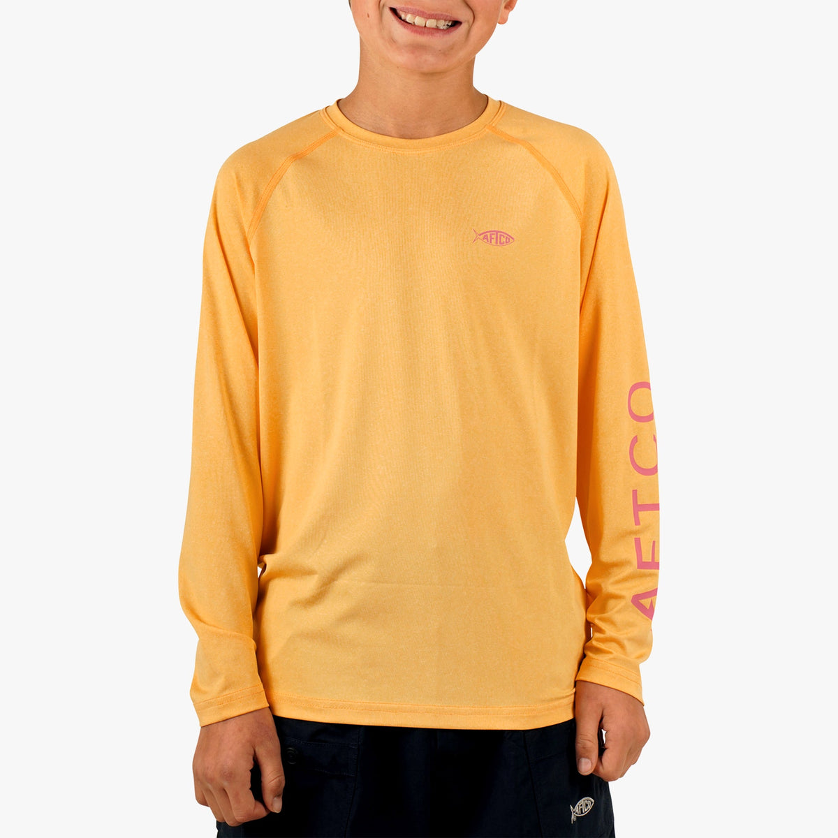 Clearwater Heather Youth Samurai Performance LS Shirt / AFTCO Best Seller